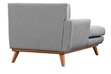 Load image into Gallery viewer, Engage Left-Facing Upholstered Fabric Chaise in Azure