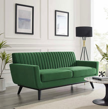 Load image into Gallery viewer, Engage Channel Tufted Performance Velvet Loveseat