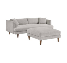 Load image into Gallery viewer, Zoya Down Filled Overstuffed Sofa and Ottoman Set