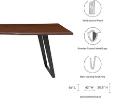 Load image into Gallery viewer, Viggo 96" Live Edge Acacia Wood Acacia Wood Dining Table