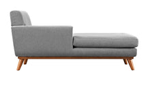 Load image into Gallery viewer, Engage Left-Facing Upholstered Fabric Chaise in Azure