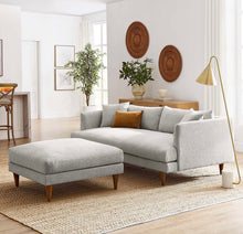 Load image into Gallery viewer, Zoya Down Filled Overstuffed Sofa and Ottoman Set