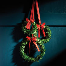 Load image into Gallery viewer, BOXWOOD WREATHS WITH RED RIBBONS, SET OF 3