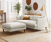 Load image into Gallery viewer, Zoya Down Filled Overstuffed Sofa and Ottoman Set