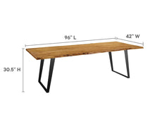Load image into Gallery viewer, Viggo 96" Live Edge Acacia Wood Acacia Wood Dining Table