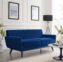 Load image into Gallery viewer, Engage Channel Tufted Performance Velvet Loveseat