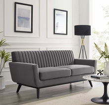 Load image into Gallery viewer, Engage Channel Tufted Performance Velvet Loveseat