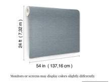 Load image into Gallery viewer, Linen Levels Ice Blue Wallpaper
