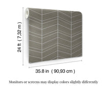 Load image into Gallery viewer, Chevron Abaca Portabella Wallpaper