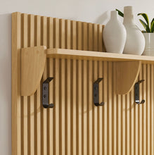 Load image into Gallery viewer, Soma Fluted 3-in-1 Hall Tree With Storage Bench and Coat Rack