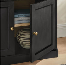 Load image into Gallery viewer, Amara 79 Inch Large Storage Display Cabinet in Black Oak