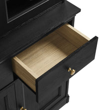 Load image into Gallery viewer, Amara 79 Inch Large Storage Display Cabinet in Black Oak