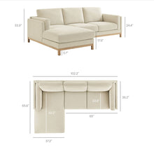 Load image into Gallery viewer, Roscoe Left-Facing Fabric Sectional Sofa with Chaise