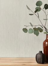 Load image into Gallery viewer, Oren Ivory Shimmering Striations Wallpaper