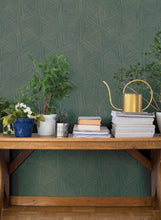 Load image into Gallery viewer, Anara Geo Faux Grasscloth Wallpaper