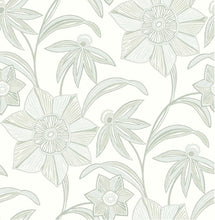 Load image into Gallery viewer, Star Flower Light Green Floral Trail Wallpaper