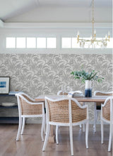 Load image into Gallery viewer, Star Flower Charcoal Floral Trail Wallpaper