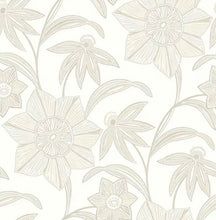 Load image into Gallery viewer, Star Flower Beige Floral Trail Wallpaper
