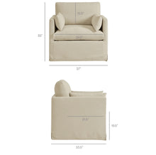 Load image into Gallery viewer, Wellfleet Slipcovered Linen-Blend Armchair
