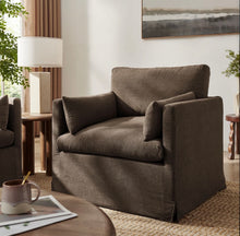 Load image into Gallery viewer, Wellfleet Slipcovered Linen-Blend Armchair