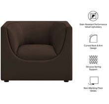 Load image into Gallery viewer, Hilda Curved Back Performance Velvet Armchair