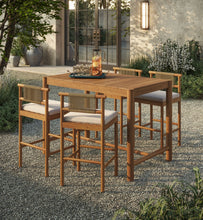 Load image into Gallery viewer, Eleni 5-Piece Outdoor Teak Wood Bar Set