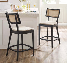 Load image into Gallery viewer, Caledonia Wood Counter and bar Stools - Set of 2
