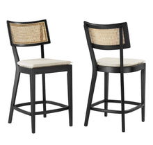 Load image into Gallery viewer, Caledonia Wood Counter and bar Stools - Set of 2