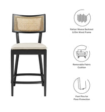 Load image into Gallery viewer, Caledonia Wood Counter and bar Stools - Set of 2