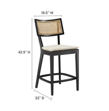 Load image into Gallery viewer, Caledonia Wood Counter and bar Stools - Set of 2