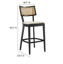 Load image into Gallery viewer, Caledonia Wood Counter and bar Stools - Set of 2