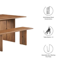 Load image into Gallery viewer, Amistad 72" Wood Dining Table and Bench Set