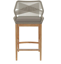 Load image into Gallery viewer, Wellspring Outdoor Patio Teak Wood Bar Stool