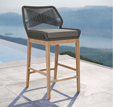 Load image into Gallery viewer, Wellspring Outdoor Patio Teak Wood Bar Stool