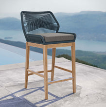 Load image into Gallery viewer, Wellspring Outdoor Patio Teak Wood Bar Stool