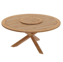 Load image into Gallery viewer, Wellspring 63" Outdoor Patio Teak Wood Dining Table