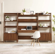 Load image into Gallery viewer, Bixby 3-Piece Wood Office Desk and Bookshelf