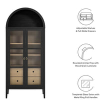 Load image into Gallery viewer, Nolan Tall Arched Storage Display Cabinet