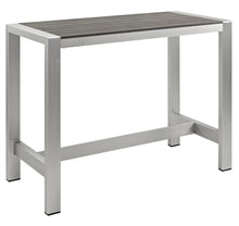 Load image into Gallery viewer, Shore Outdoor Patio Aluminum Rectangle Bar Table