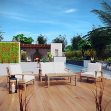 Load image into Gallery viewer, Marina 4 Piece Outdoor Patio Teak Set
