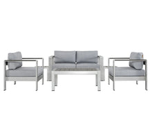 Load image into Gallery viewer, Shore 6 Piece Outdoor Patio Aluminum Sofa Set