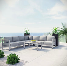 Load image into Gallery viewer, Shore Outdoor Patio Aluminum Sectional Sofa Set