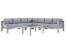 Load image into Gallery viewer, Shore Outdoor Patio Aluminum Sectional Sofa Set