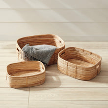 Load image into Gallery viewer, Cane Baskets, set of 3