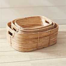 Load image into Gallery viewer, Cane Baskets, set of 3