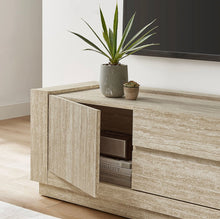 Load image into Gallery viewer, Hollis 59" Travertine TV Stand in Travertine
