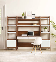Load image into Gallery viewer, Bixby 3-Piece Wood Office Desk and Bookshelf