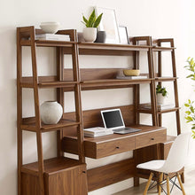 Load image into Gallery viewer, Bixby 3-Piece Wood Office Desk and Bookshelf