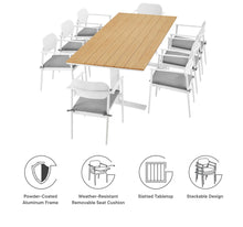 Load image into Gallery viewer, Aeris 9-Piece Outdoor Patio Aluminum Dining Set