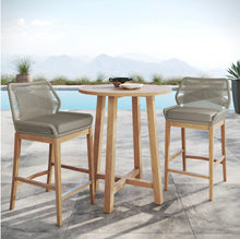 Load image into Gallery viewer, Wellspring 3-Piece Outdoor Patio Teak Wood Bar Set